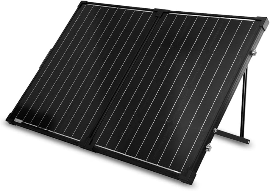 100 Watt 12 Volt Monocrystalline Foldable 2Pcs 50W Solar Panel Suitcase with Waterproof 20A Charger Controller H8695