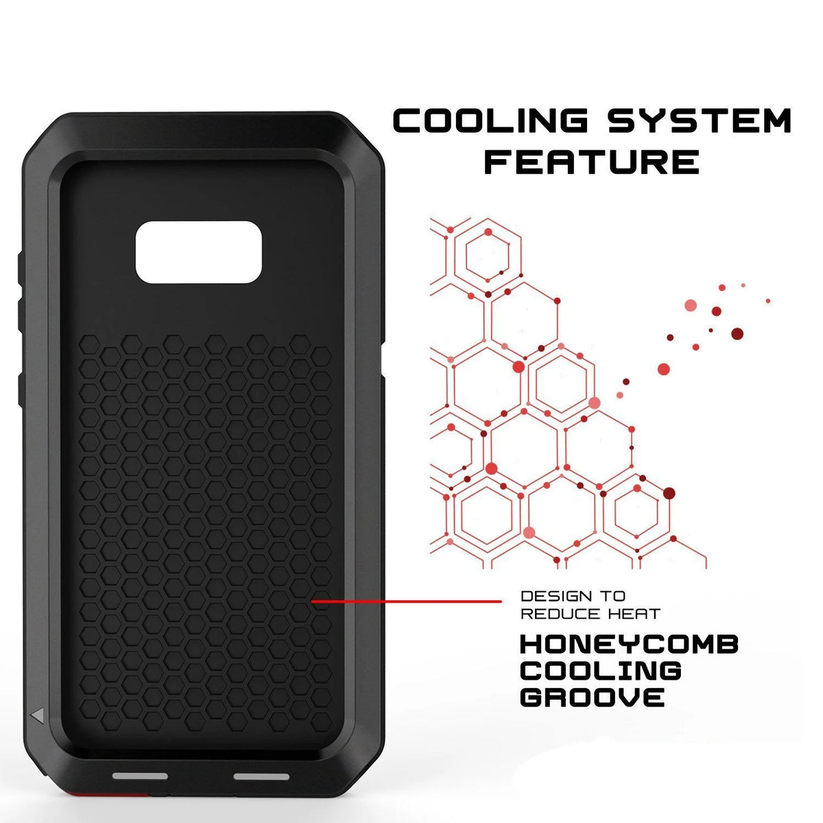 Aluminum Metal Samsung Galaxy S8 Plus Case (Black) Heavy Duty Shockproof Scratch Resistant Protection C896