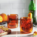 Amber 2pc Double Wall Tumbler Glass Set S56046
