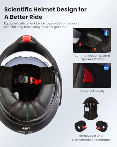 Matte Black Full Face Modular Motorcycle Helmet P912876