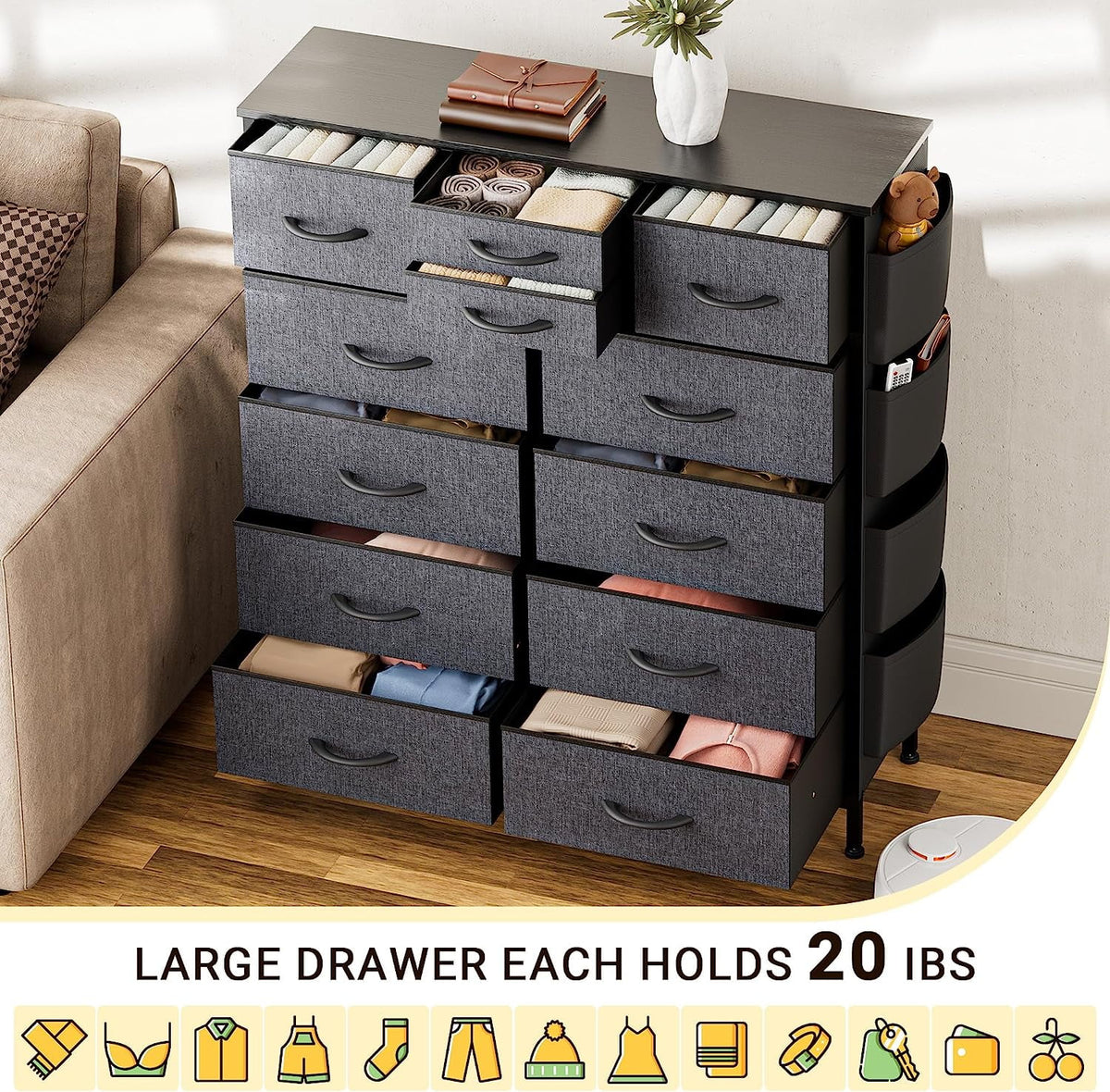 Rustic Brown 12 Drawer Dresser W500200