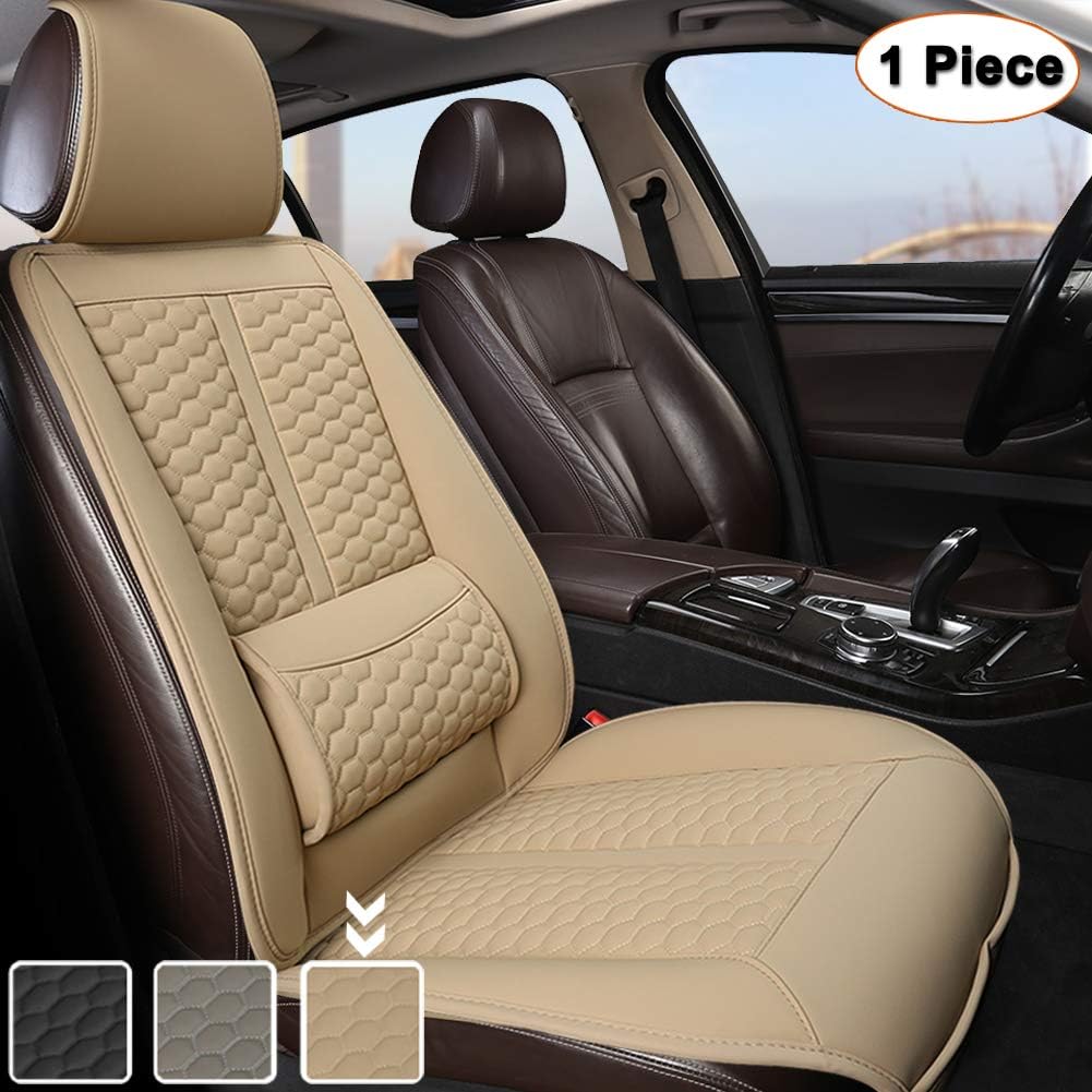 Black Car Seat Covers, 1 Pair with Lumbar Support N31199