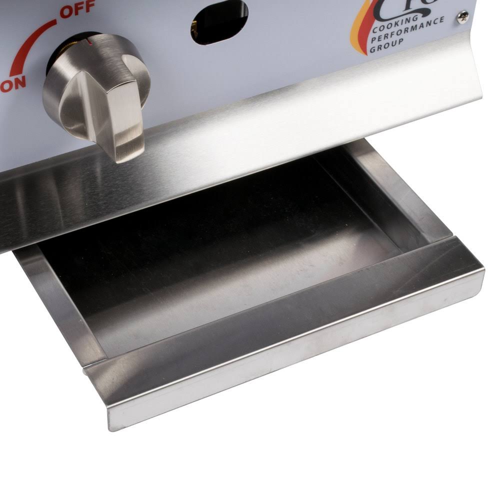 15x22 Natural Gas Countertop Lava Briquette Charbroiler P6376
