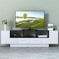 70 Inch Black & White Glossy TV Stand I508