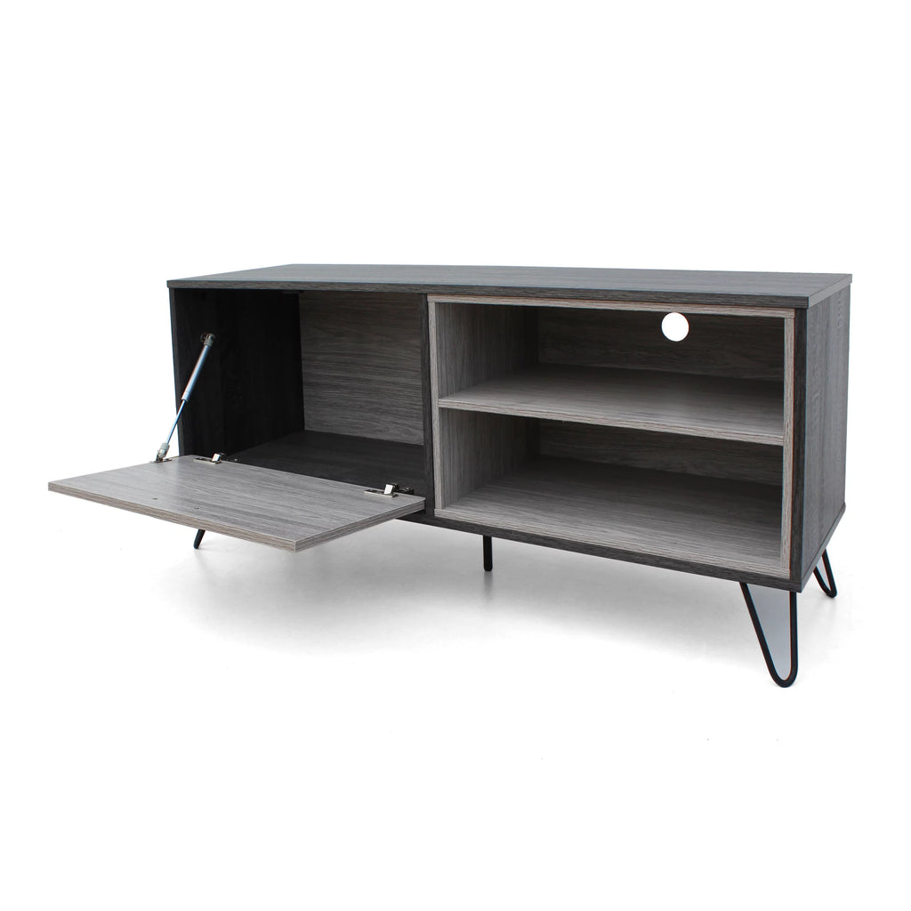 Grey Oak Two Toned Faux Wood TV Stand C352