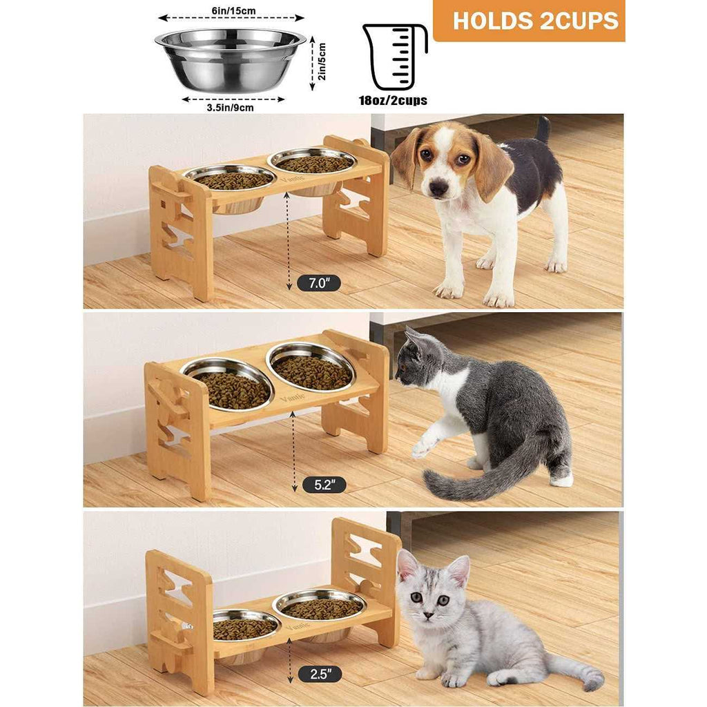 Elevated Dog Bowls with Stand for Small Size Dogs and Cats B443652