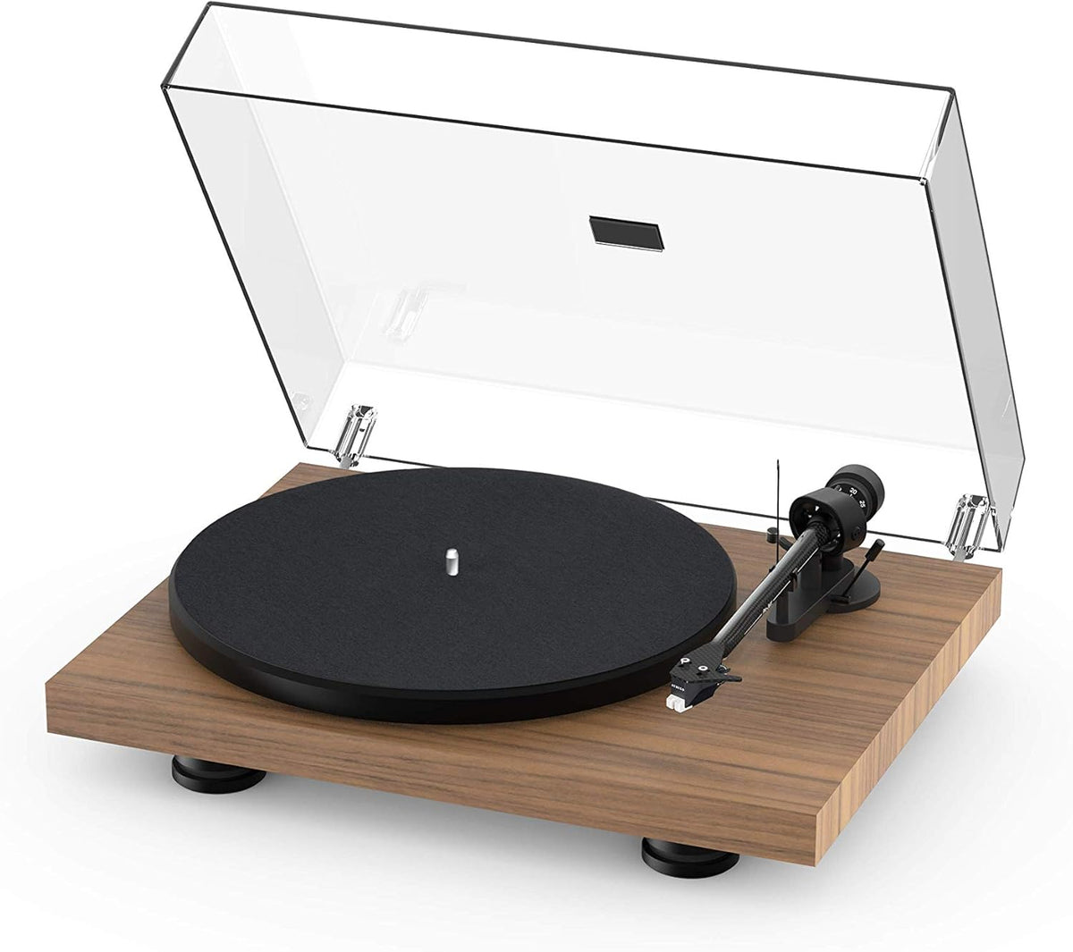 High Gloss White Turntable with Carbon Fiber Tonearm T335