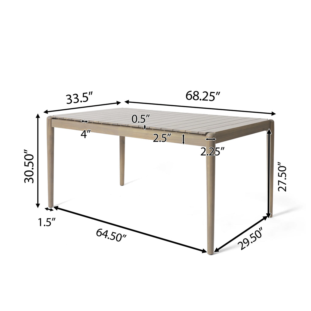 Acacia Wood 6 Seater Dining Table R239292