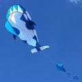Blue Polyester 78inch Whale Dolphin Kite F8533