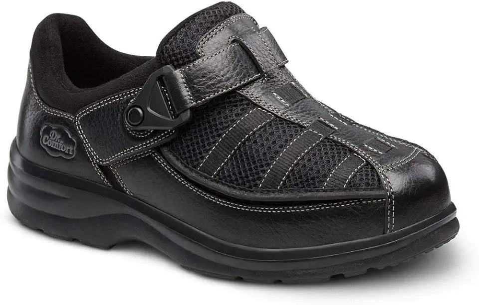 Women's Therapeutic Walking Shoes Leather and Mesh Diabetic Shoes with Gel Inserts W14529