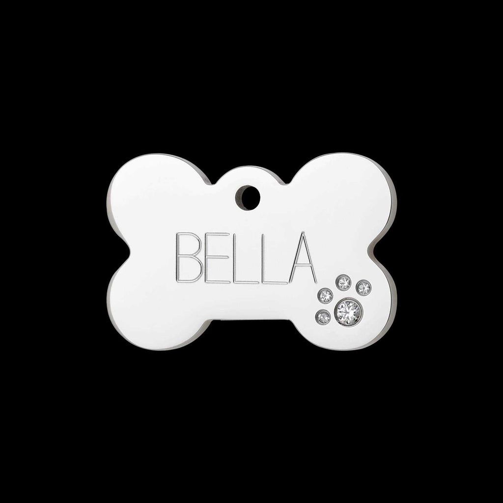 Diamante Pet ID Tag Bone G417797