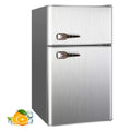 3.2 Cu.ft Double Door Compact Refrigerator with Removable Glass Shelves O99385