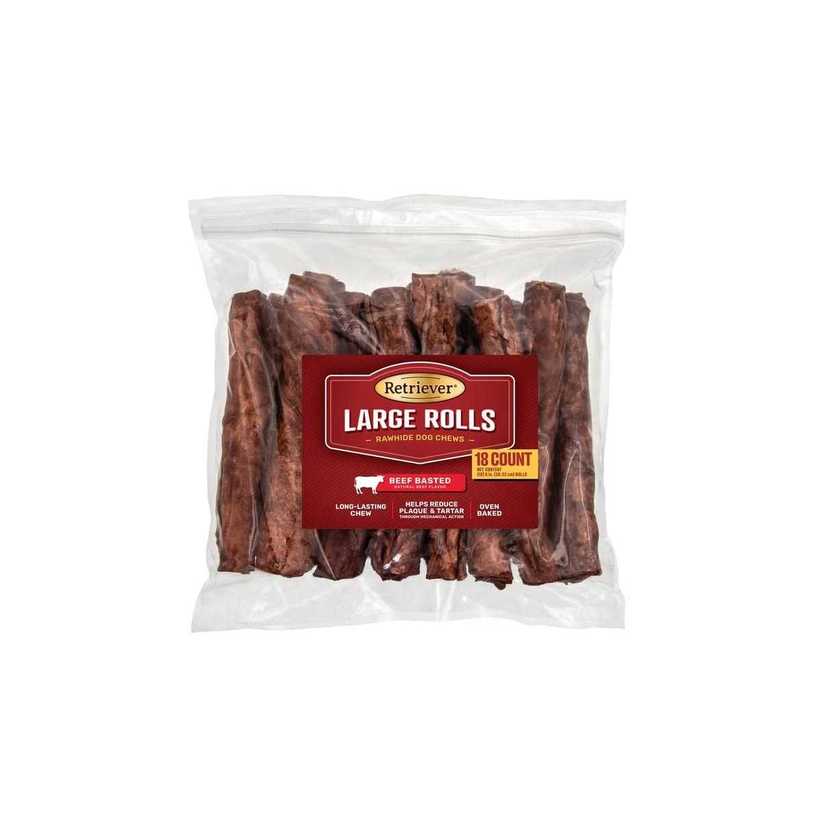 Beef Basted Rawhide Dog Chew Treats T1262