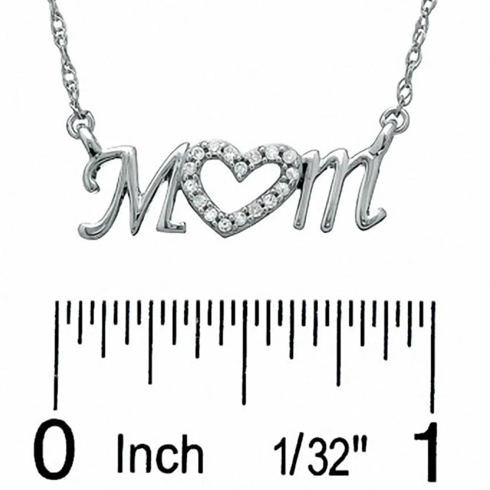 10k White Gold Diamond Heart Pendant Necklace C861803