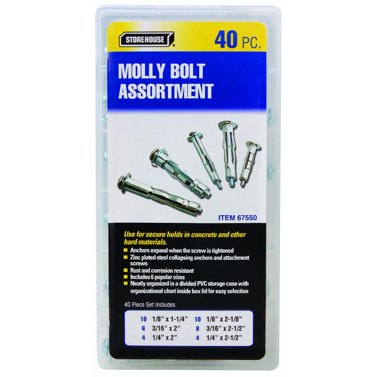 Bolt Assortment 40 Piece C1600