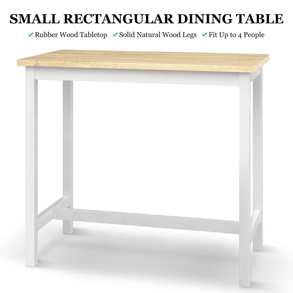 42" 4-Piece Wood Dining Table Set with Bench and 2 Stools M672478