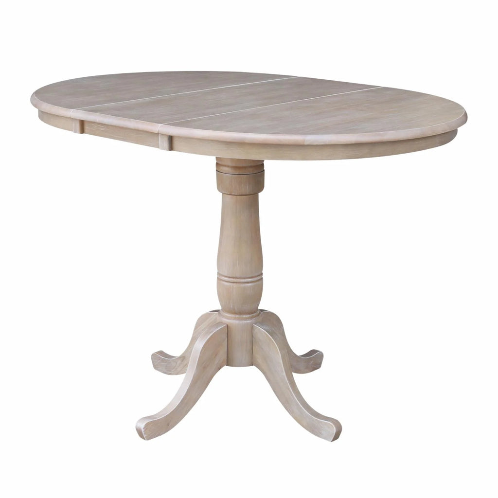 36" Round Top Pedestal Table with 12" Leaf M284