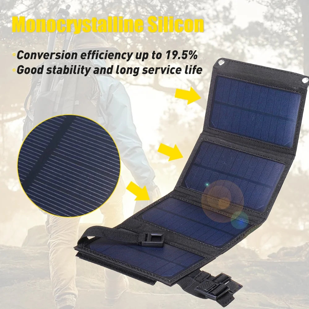 100W 10V Portable Folding Solar Panel Kit Y671