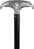 Chrome Plated T-Handle Walking Cane with Black Beechwood Shaft P743