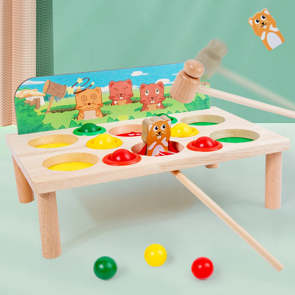 Interactive Whack-a-mole Game Toy with Base Plate B904492