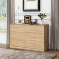 6 Drawer Wood Dresser with Gold Handles S1343
