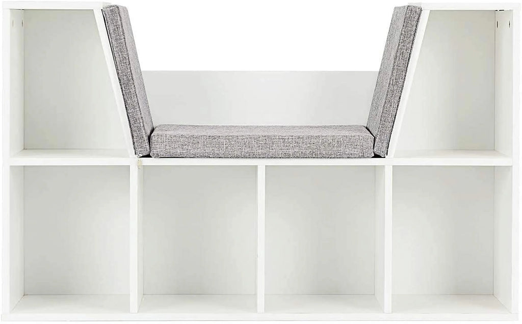 Kids Bookcase with Cushioned Reading Nook N49364