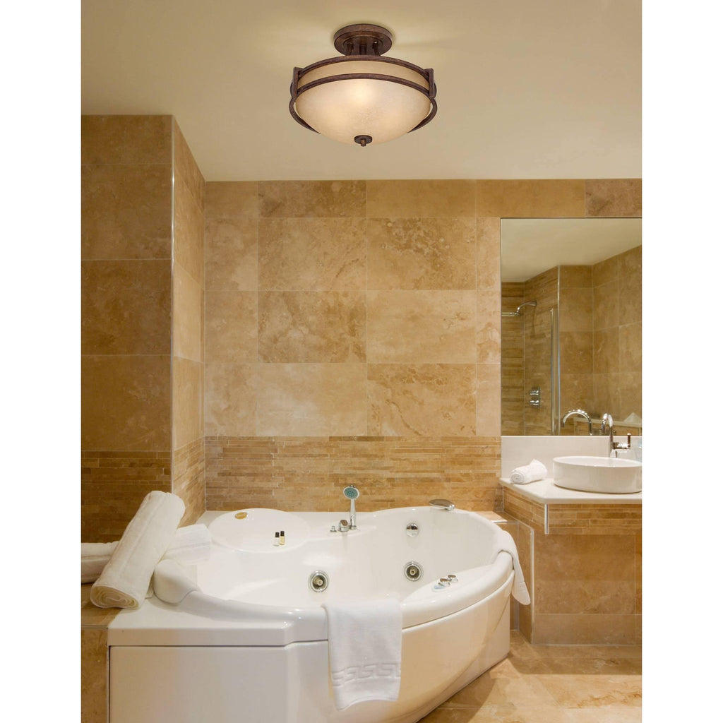 18x22 Wide Scavo Glass Ceiling Light V100