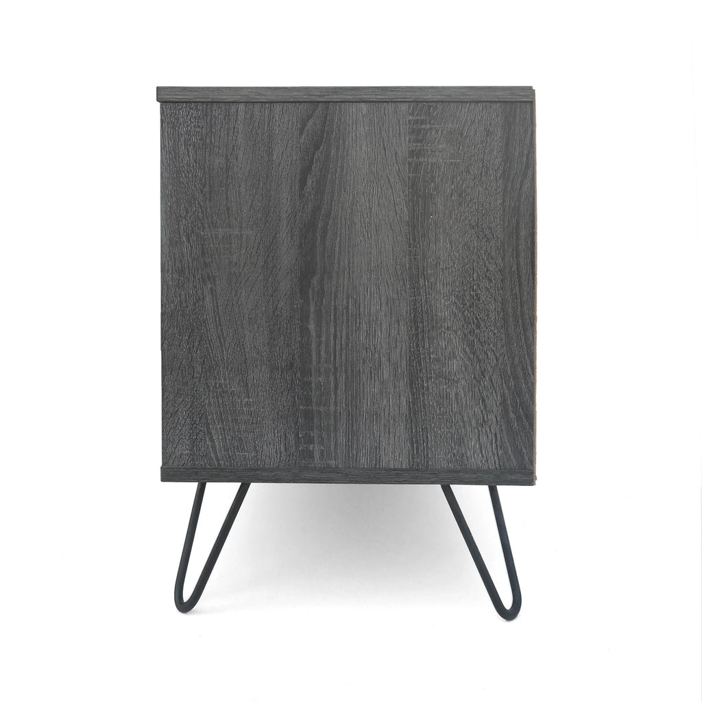 Grey Oak Two Toned Faux Wood TV Stand C352