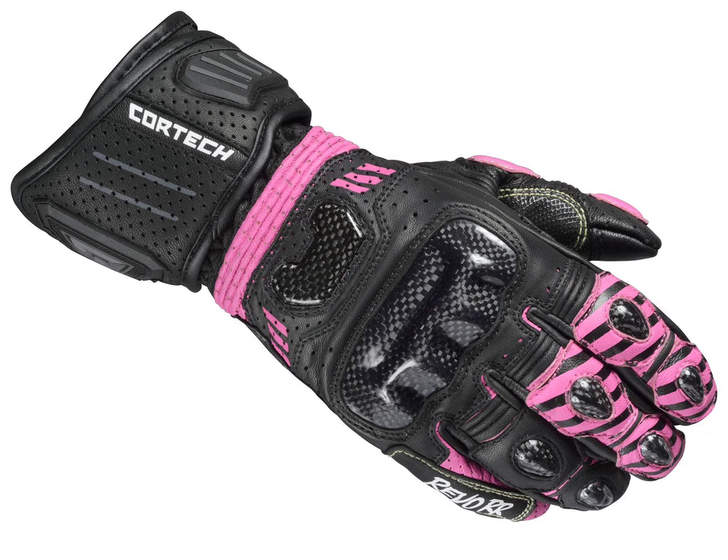 Pink Leather Motorcycle Gloves B6916