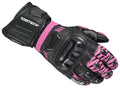 Pink Leather Motorcycle Gloves B6916