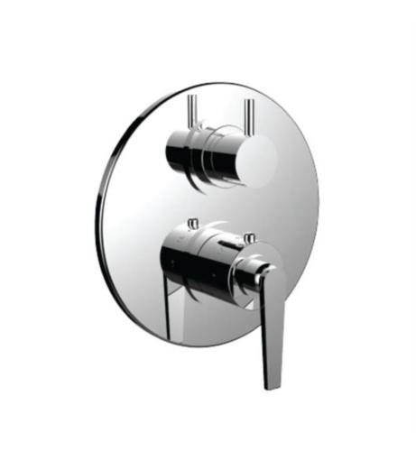 Polished 24K Gold Thermostatic 3 Way Diverter Trim N68420