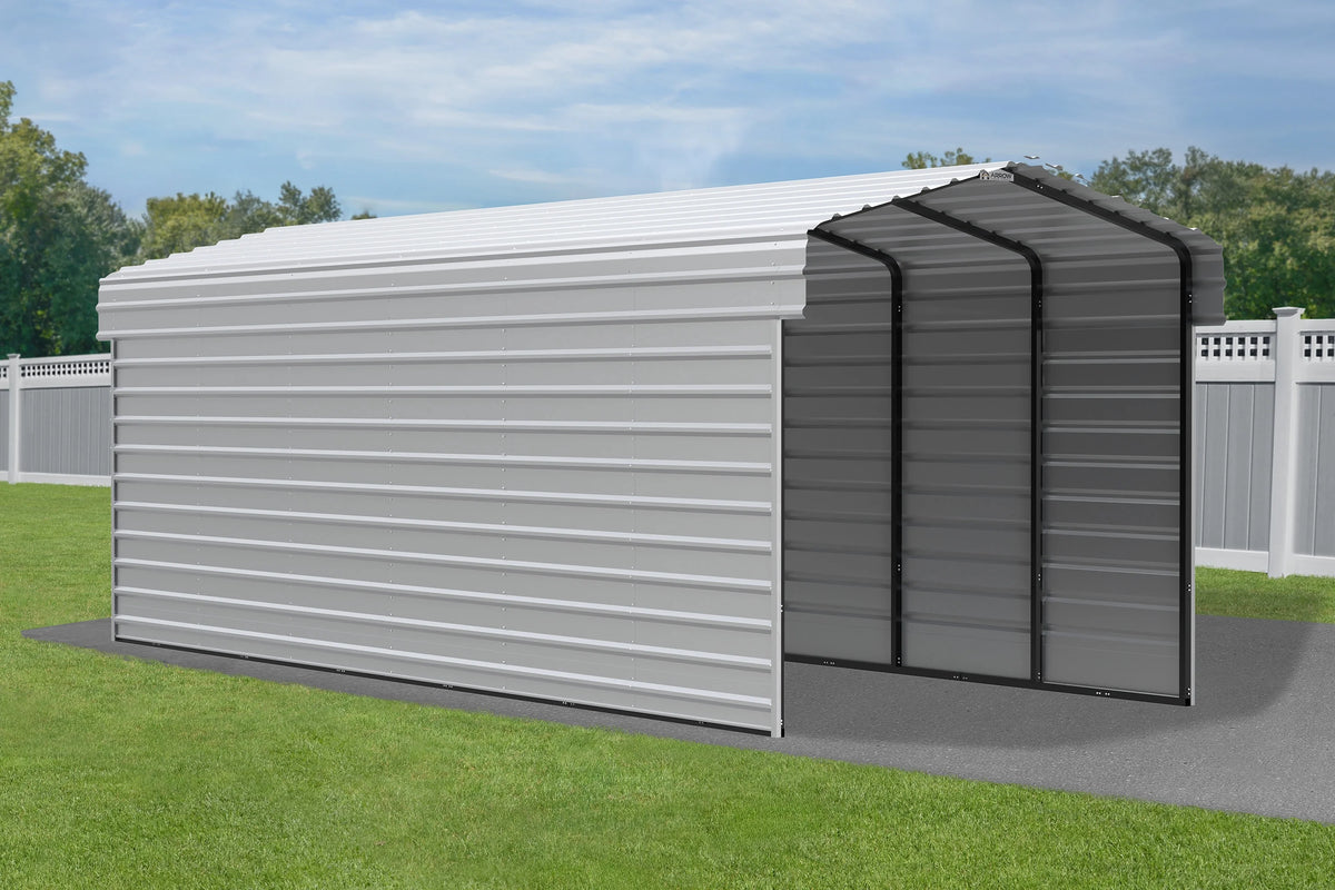 Galvanized Steel Carport Kit, 10' x 29' x 9' V8931