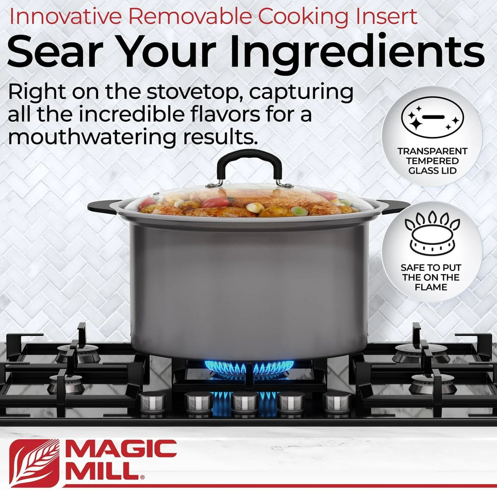 10 Quart Non-Stick Slow Cooker with Glass Lid X58518