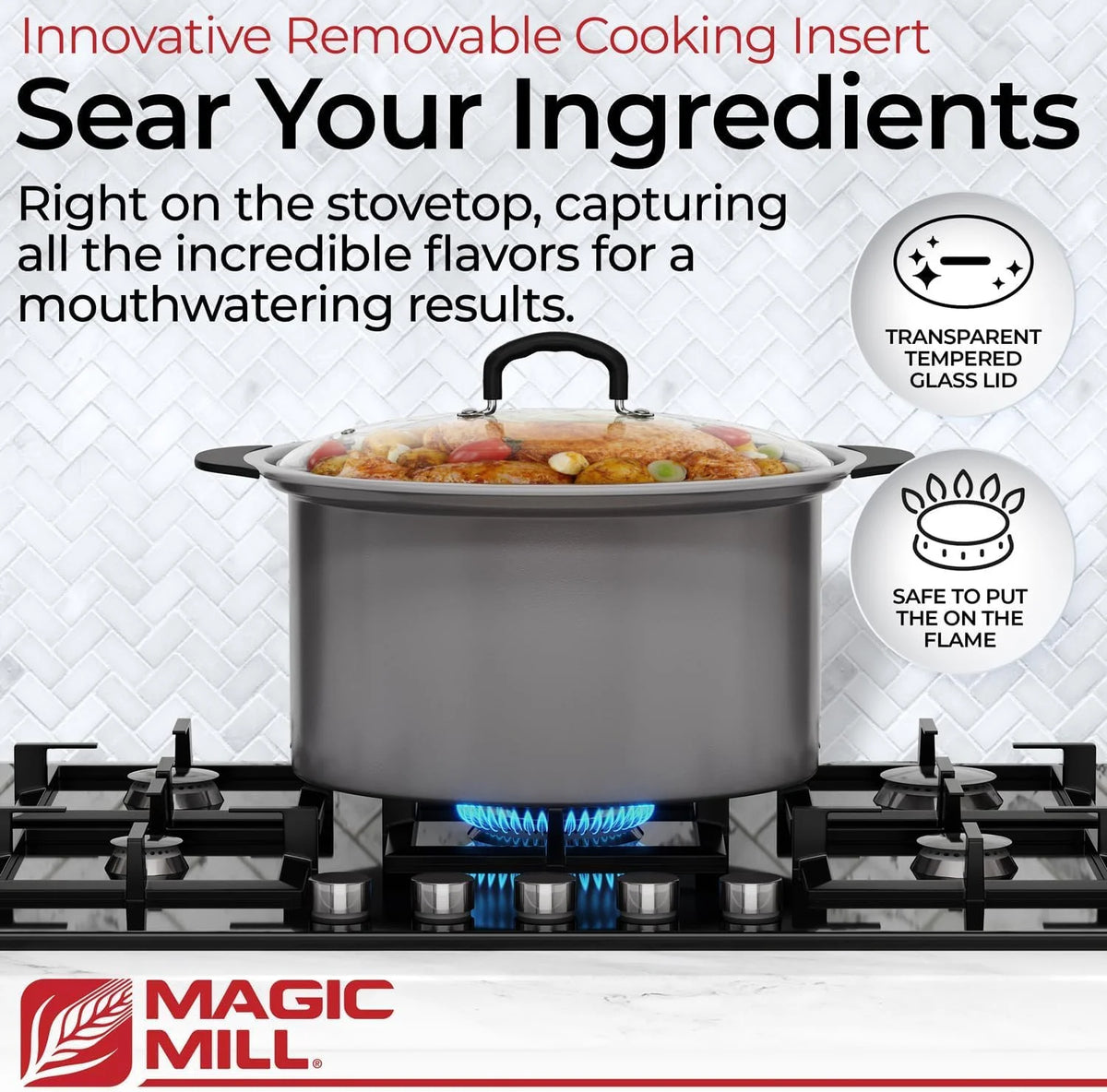 10 Quart Non-Stick Slow Cooker with Glass Lid X58518
