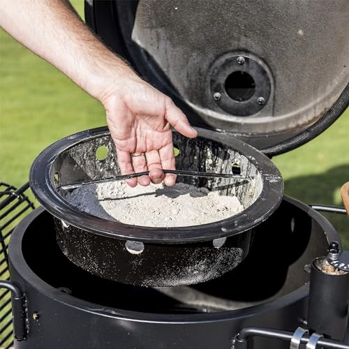 Black Barrel Drum Smoker with Porcelain Coated Steel R1403