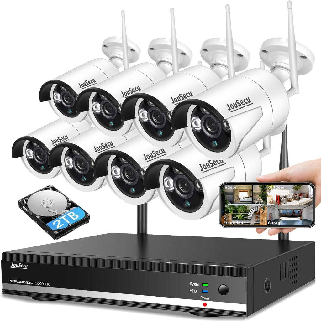 Wireless Security Camera System with 8CH NVR 4Pcs 1080P Night Vision Motion Detection Waterproof Z41223