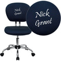 Navy Mesh Swivel Task Chair with Chrome Base Q307
