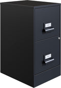 18 Deep 2 Drawer Black File Cabinet L5236