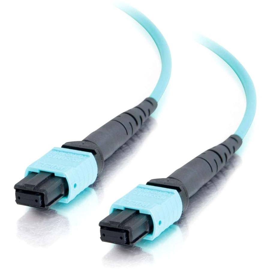 10M MPO to MPO Fiber Array Cable OM4 Plenum Rated Aqua V326562