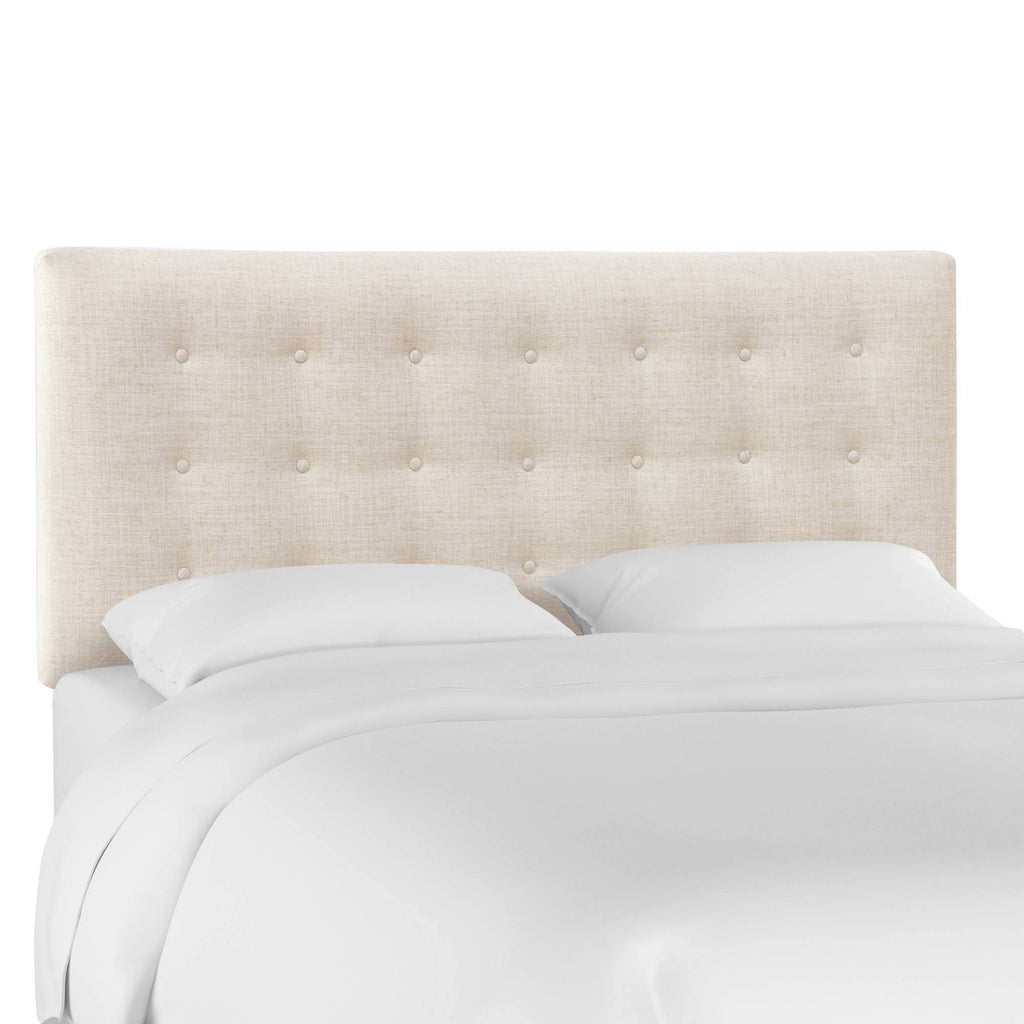 California King Linen Button Headboard J30766
