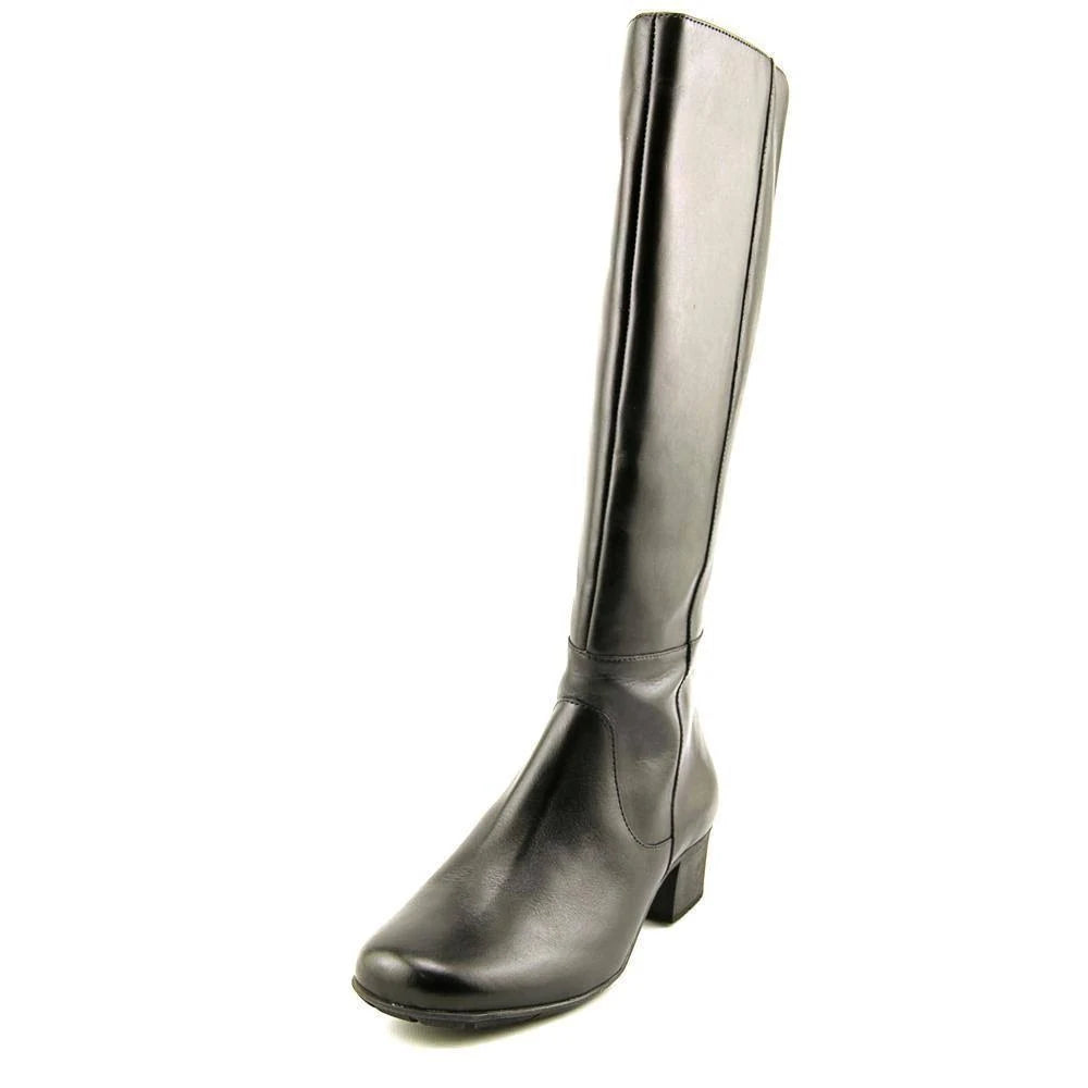 Black Wide Calf Women US 7 WW T28936