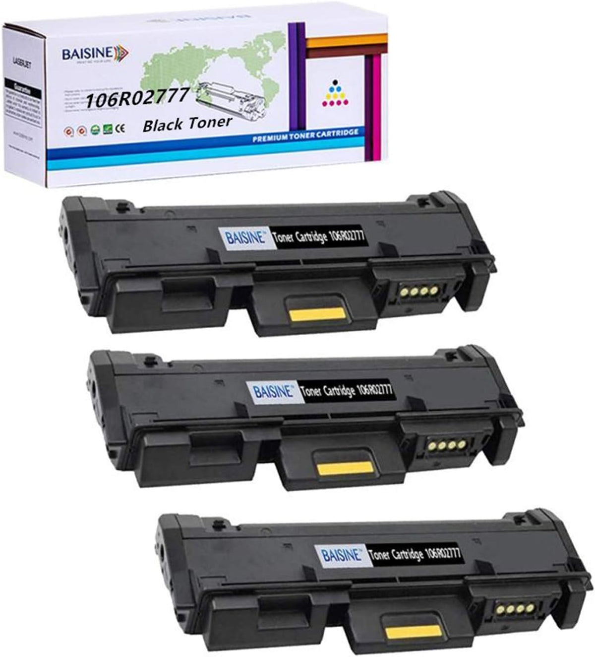 Black Toner Cartridge Replacement 3PK Z4128