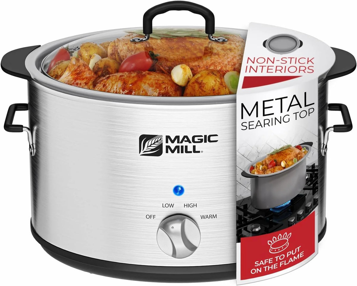 10 Quart Non-Stick Slow Cooker with Glass Lid X58518