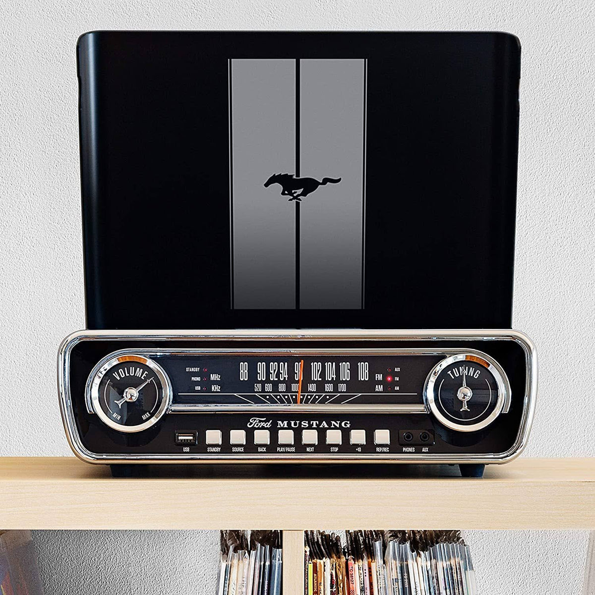 Black 4-in-1 Classic Music Center L92674