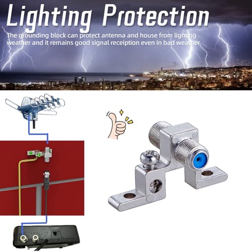 Outdoor TV Antenna, Long Range, 360° Rotation, 4K 1080P VHF UHF, with Remote and 40ft RG6 Coax Cable T4098