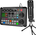 Audio Interface with DJ Mixer and Sound Card Microphone D452