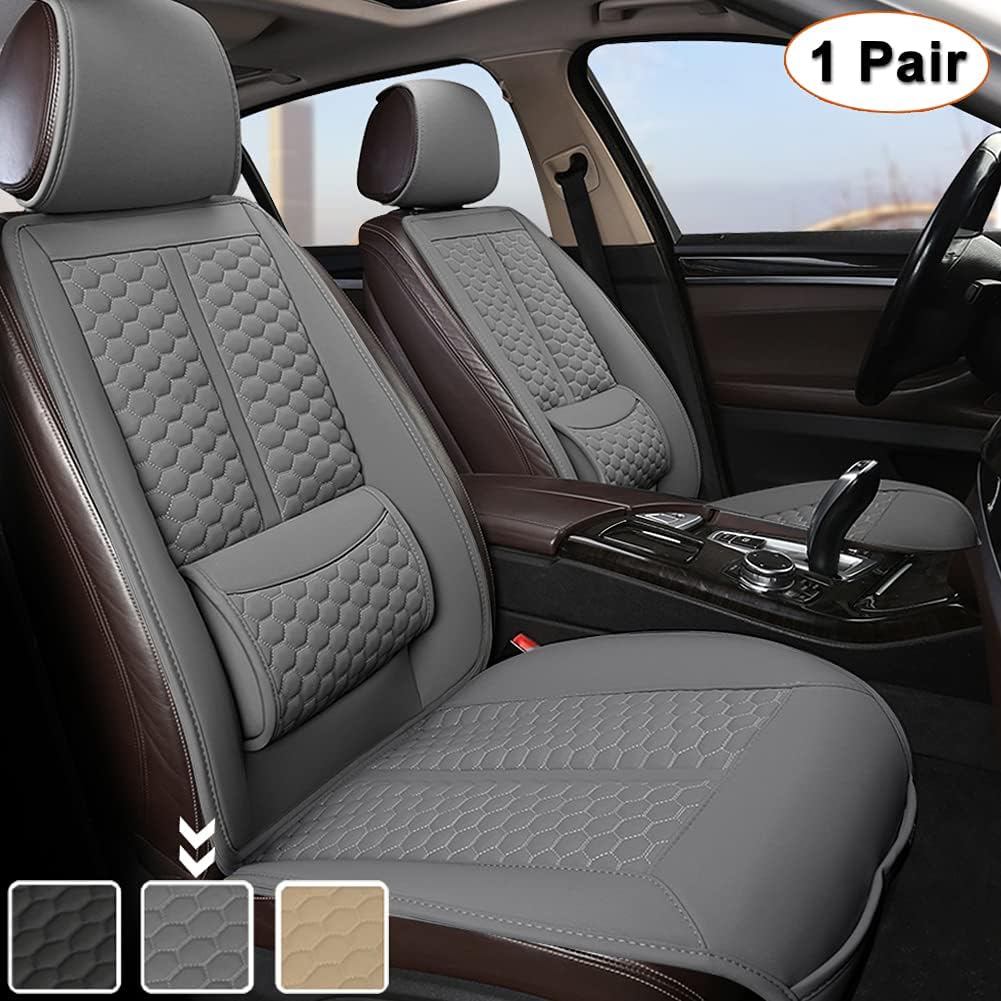 Black Car Seat Covers, 1 Pair with Lumbar Support N31199