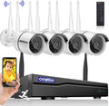 Wireless Security Camera System with 10 HD Screen, 4Pcs WiFi IP Cameras, 1TB HDD O446