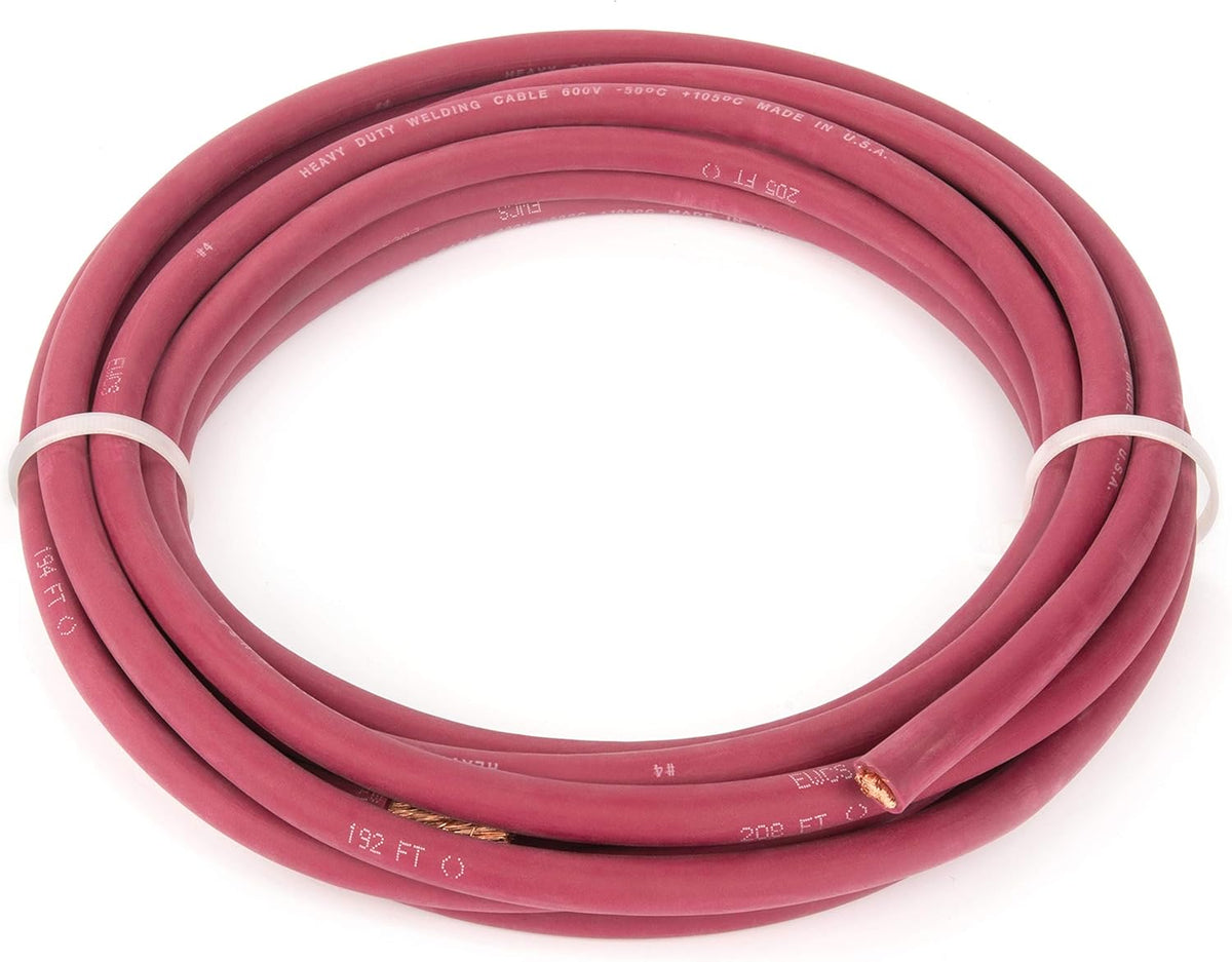 4 Gauge Welding Cable 600 Volt Red 10 Feet X80488