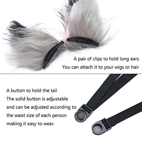 Plush Tail and Ears Faux Fur Animal Fox Wolf Costume Kit R86992